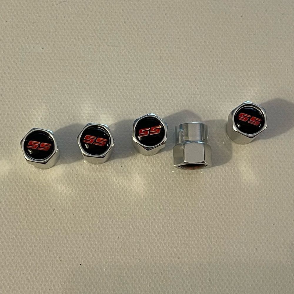 SS Super Sport Valve Stem Caps in Black Set of 5 NWT